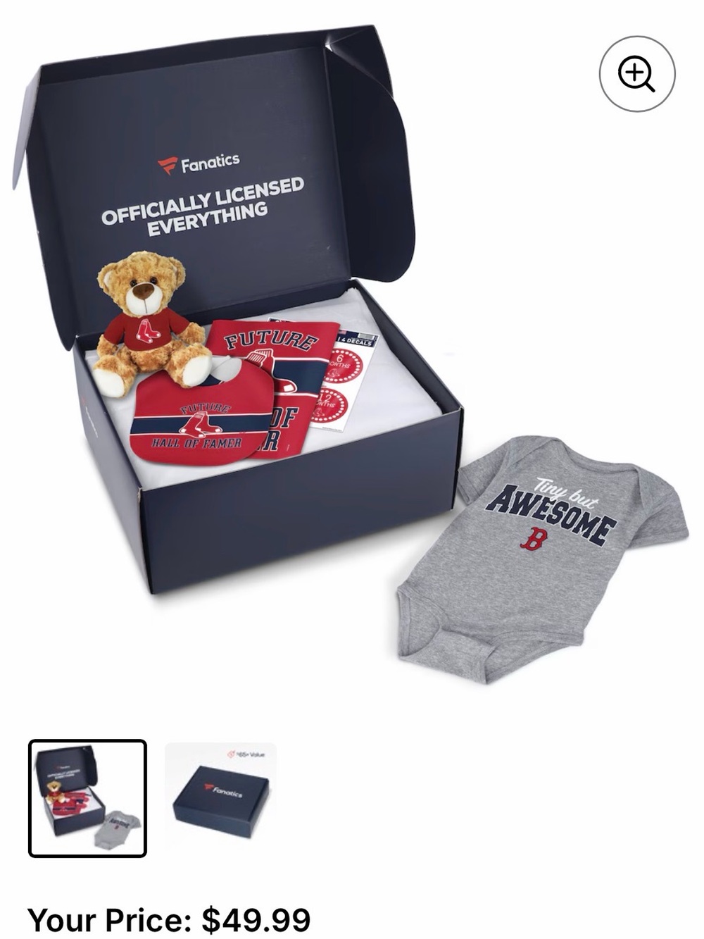 Fanatics Gray and Red Boston Baby Fan Gift Set